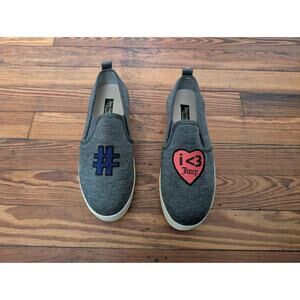 Juicy Couture Y2K Slip On VTG Womens F. VNGLINE Gray Shoes SIze 7B